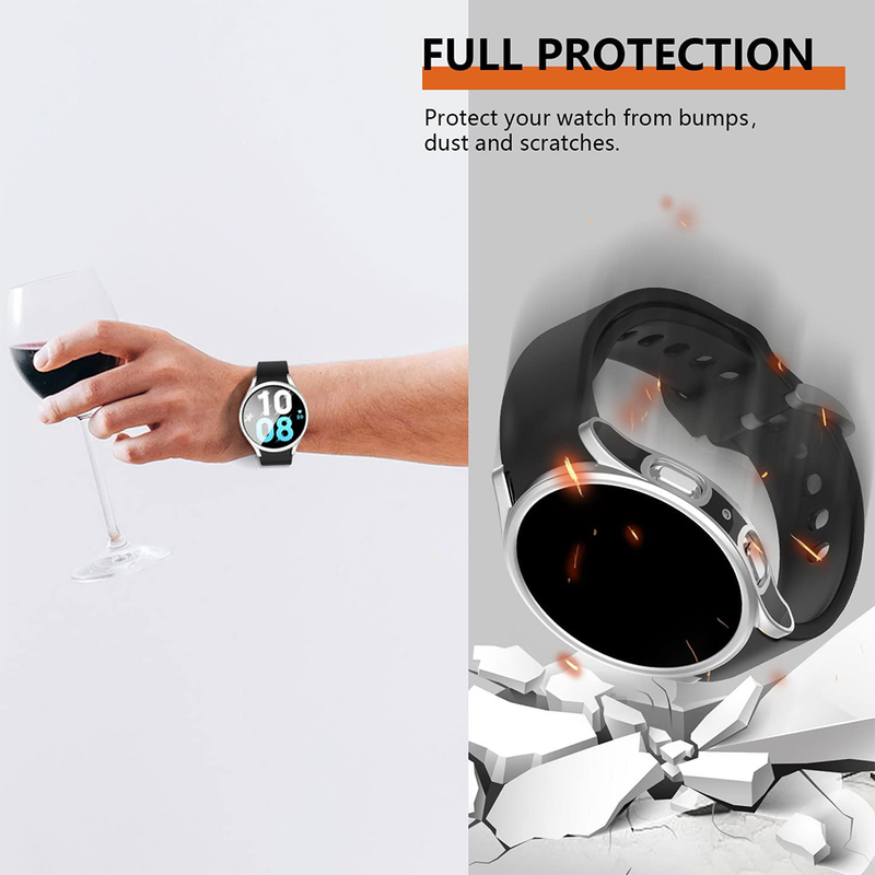 Veske til Samsung Galaxy Watch 5 40 mm 44 mm PC-støtfanger skjermbeskytter Galaxy Watch 5 Pro 45 mm All-Around Shell for Galaxy Watch_voghion.com