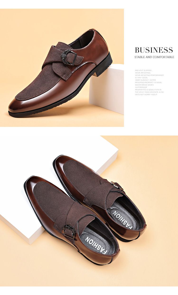 Scarpe Oxford eleganti casual da uomo, con lacci, per ufficio, feste e uso quotidiano_voghion.com
