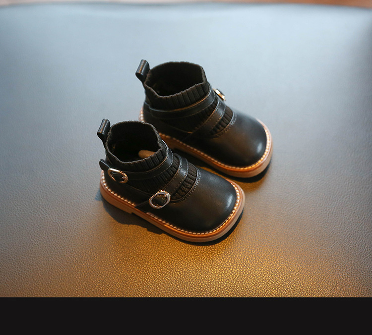 Zapatos para niñas pequeñas, botas de cuero pequeñas de suela blanda para primavera y otoño, botas individuales, zapatos de princesa, botines del Tesoro para niñas_voghion.com