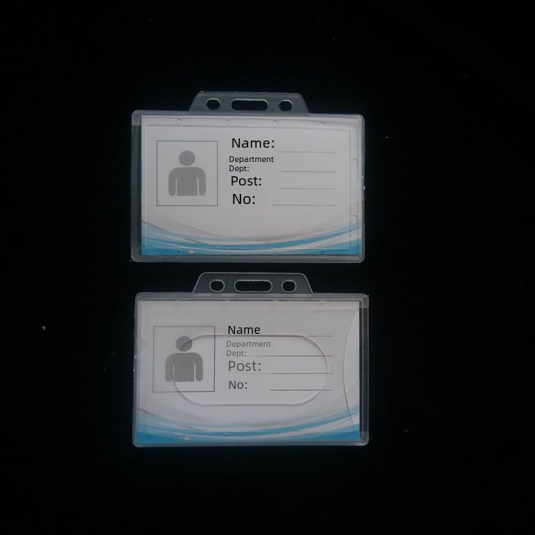 Flexible PP plastic breastplate shell horizontal plastic employee label cover non-fragile card easy to print_voghion.com