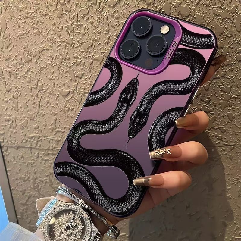 Dark Double Snake For Iphone16 Mobile Phone Case New Iphone15promax European And American Wind 14/13/12 Pro_voghion.com