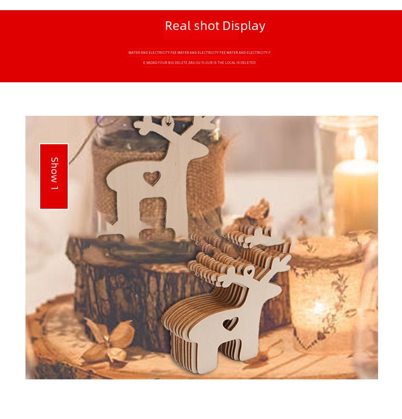 Wooden Crafts Creative Christmas Wood Piece Pendant Home Decorations Hand Painted DIY Props Christmas Tree Accessories_voghion.com