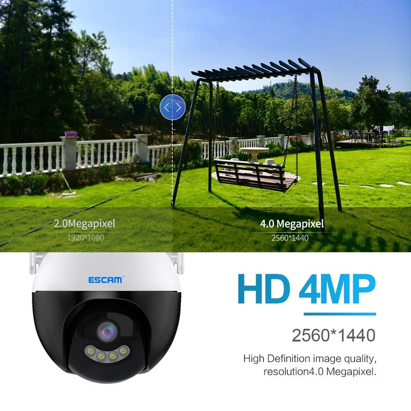 Telecamera IP WiFi intelligente QF300 da 4 MP con supporto rilevamento umanoide AI/tracciamento automatico/archiviazione cloud/visione notturna vocale bidirezionale, tipo di spina: spina UE_voghion.com