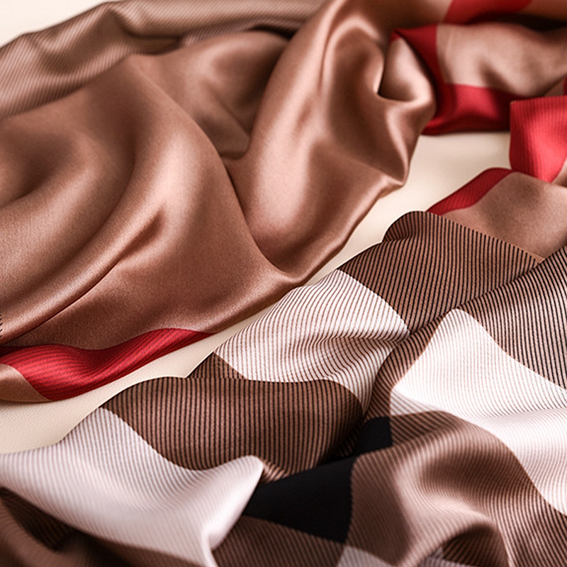 VOOTHOST 180x90cm Large Silk Soft Scarf Women Stylish Print Long Shawl Handkerchief Summer Elegant Travel Wrap VB127_voghion.com