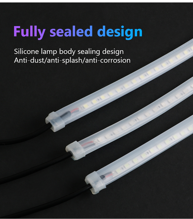 LED Auto Hood Atmosphär Liichtstreifen Waasserdicht Auto Exterieur Dekoratioun Beliichtung Dekorativ Scheinwerfer Ambient Luucht 12V Universal_voghion.com