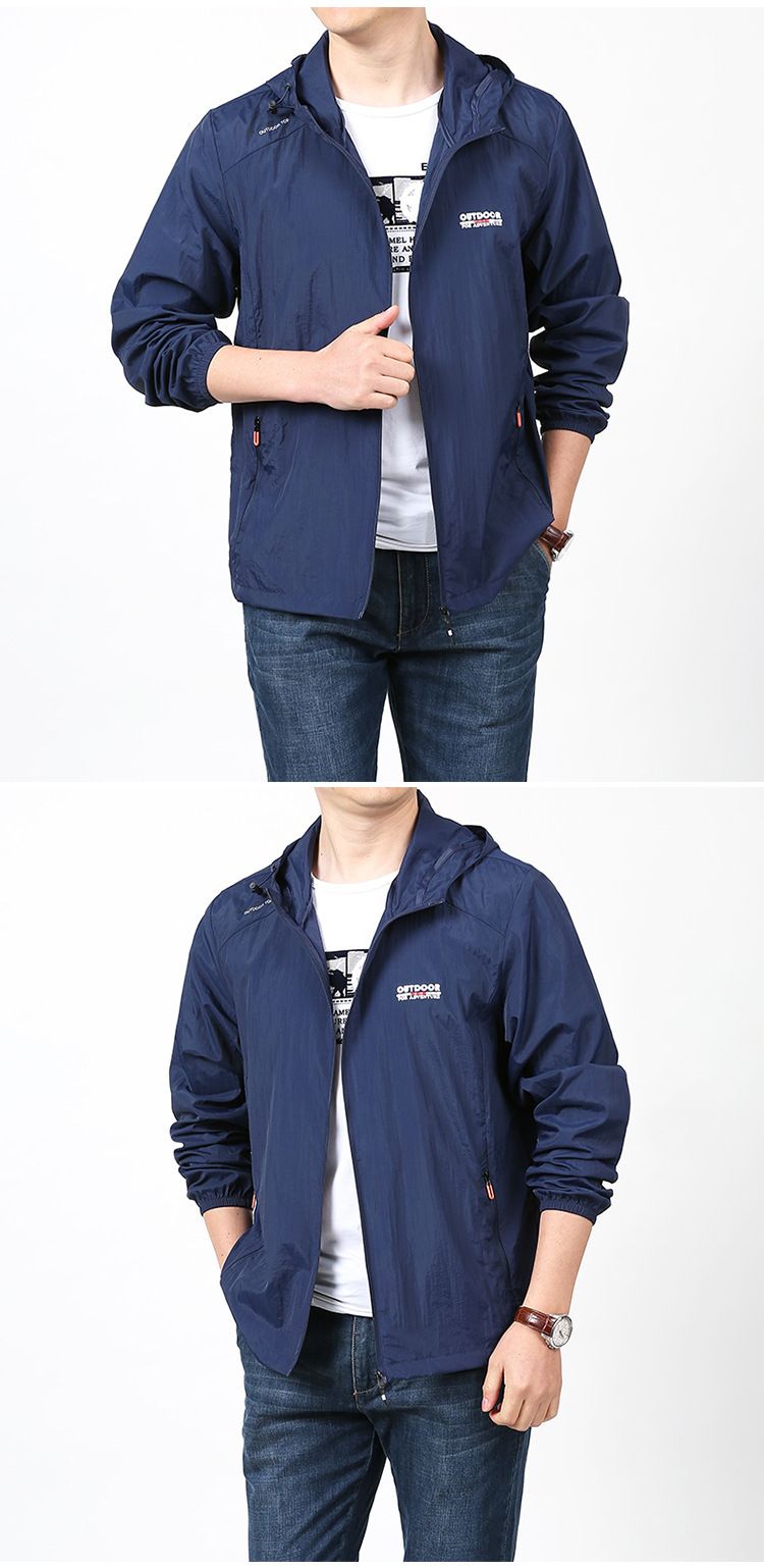 Herren-Hoodie mit UPF 50+ Sonnenschutz – Leichte und atmungsaktive Outdoor-Jacke zum Angeln, Wandern und für Sommerreisen (Schwarz, Marineblau, Grau)_voghion.com