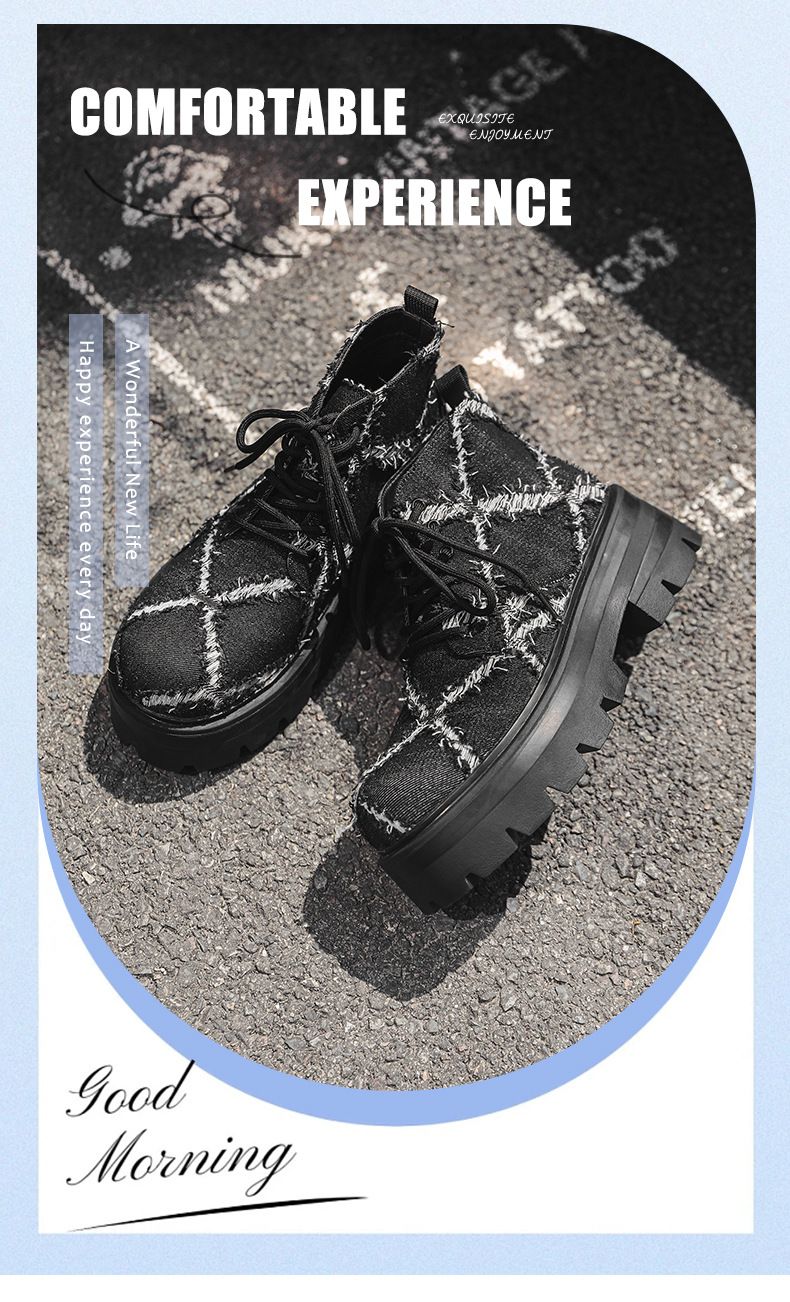 Derby-Schuhe Herren Plateau Japanische Schuhe Canvas Atmungsaktiv Brechender Wind Schwarze Kleine Lederschuhe Herren Boardschuhe_voghion.com