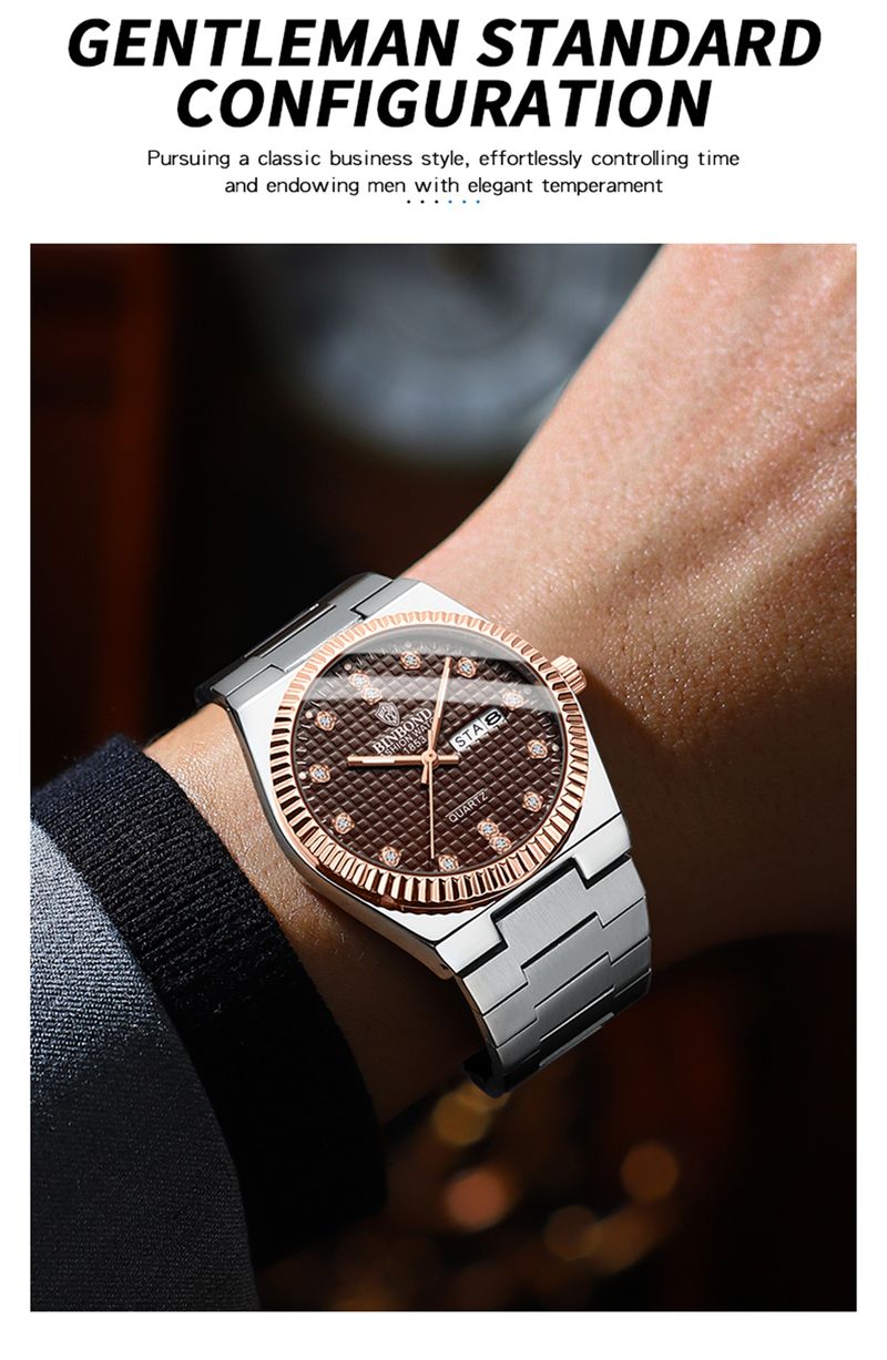 Top Luxury Man Watch Waterproof Stainless Steel Men Wristwatch Luminous Date Week Fashion Business Quartz Men's Watches_voghion.com