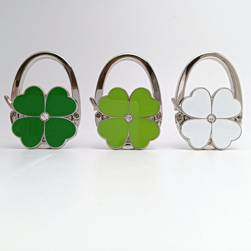 Taschenhaken mit vierblättrigem Kleeblatt – Stilvoller und langlebiger Schlüsselanhänger aus Legierung für Handtaschen, Rucksäcke und Geldbörsen – trendiges Ins-Modeaccessoire, mehrere Farben_voghion.com
