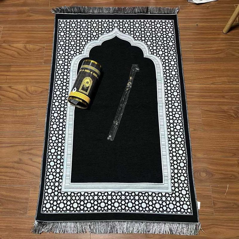 High-Quality Beads Prayer Mat Blanket Exquisite Gift Set Plush_voghion.com