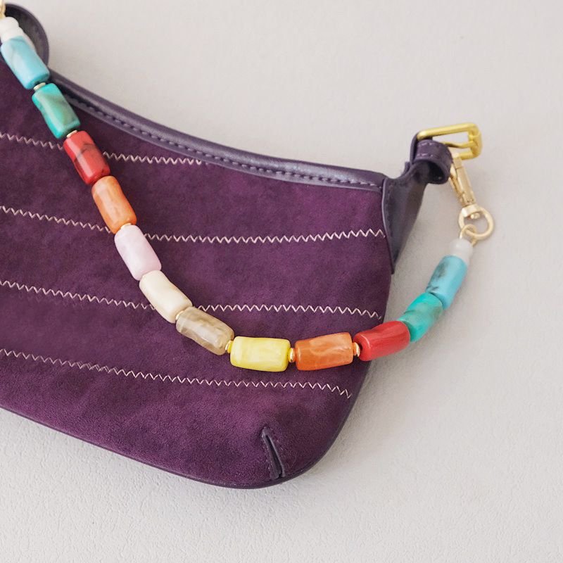 Accessori versatili in acrilico alla moda con perline multicolori, tracolla in resina, corda appesa, catena per telefono_voghion.com