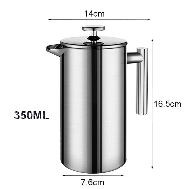 Coffee Maker French Press Stainless Steel Espresso Coffee Machine High Quality Double-Wall Insulated Coffee Tea Maker Pot_voghion.com