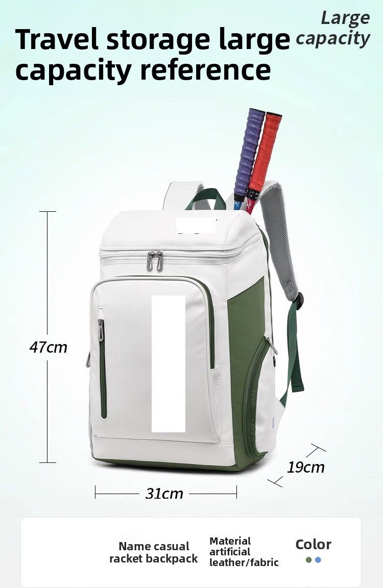 Sac à dos de badminton professionnel en PU, imperméable, grande capacité, simple, pour hommes et femmes, pour l'extérieur, avec chaussures_voghion.com