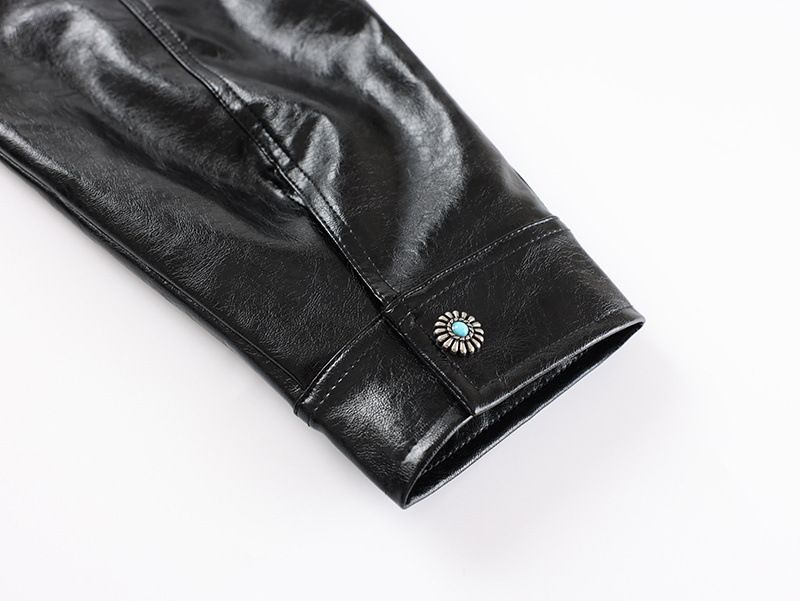 Eon Modish 25 Autumn New American Style Unique Split Oil Wax Leather Lapel Jacket Coat_voghion.com