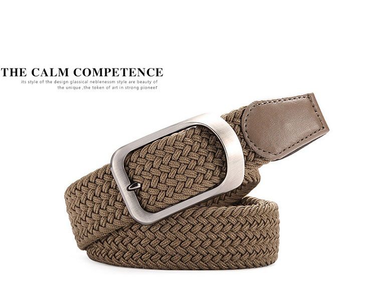 Cinture da uomo HOT elasticizzate di alta qualità alla moda cintura di tendenza vintage fibbia ad ardiglione cintura elastica marrone da lavoro maschile DT096_voghion.com