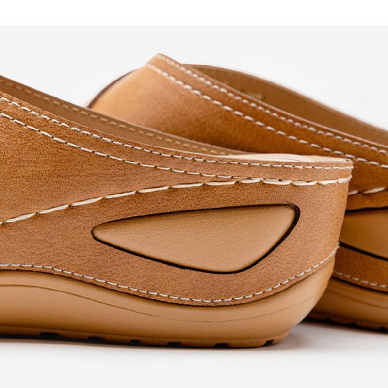 Pantofole da donna di grandi dimensioni, scarpe da mamma cucite con tacco in pendenza, nuove e fresche, estive_voghion.com