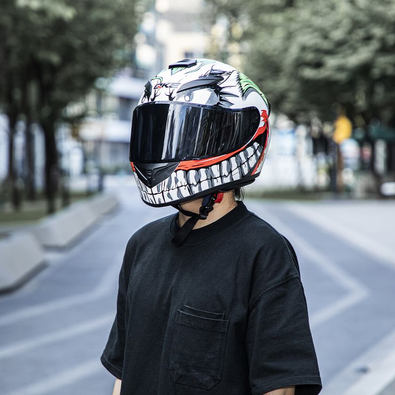 Motorradhelm Clown Full Face Racing Motocross Helm Flip Up Moto Erwachsene Motorrad Street Touring Reiten Casco Capacete_voghion.com
