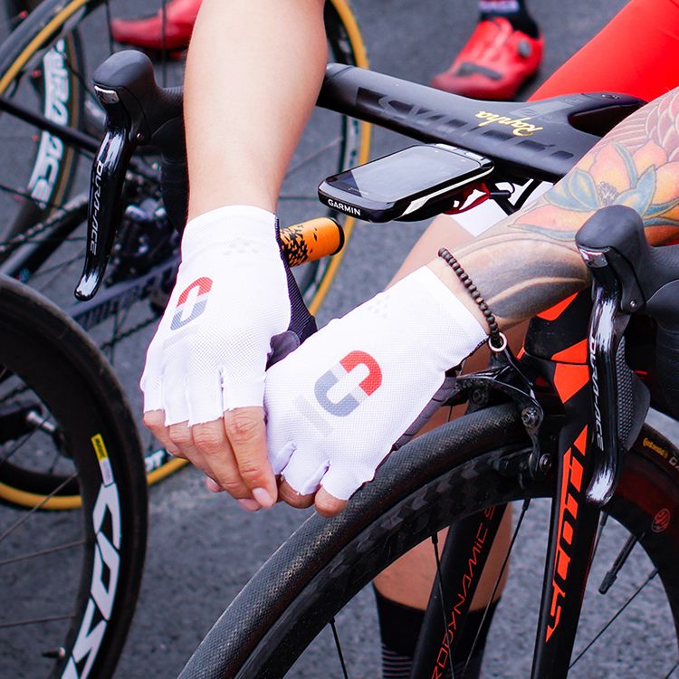 Gants de cyclisme respirants pour hommes et femmes, édition spéciale, pour le contre-la-montre, le cyclisme, le cyclisme d'équipe, les demi-doigts_voghion.com