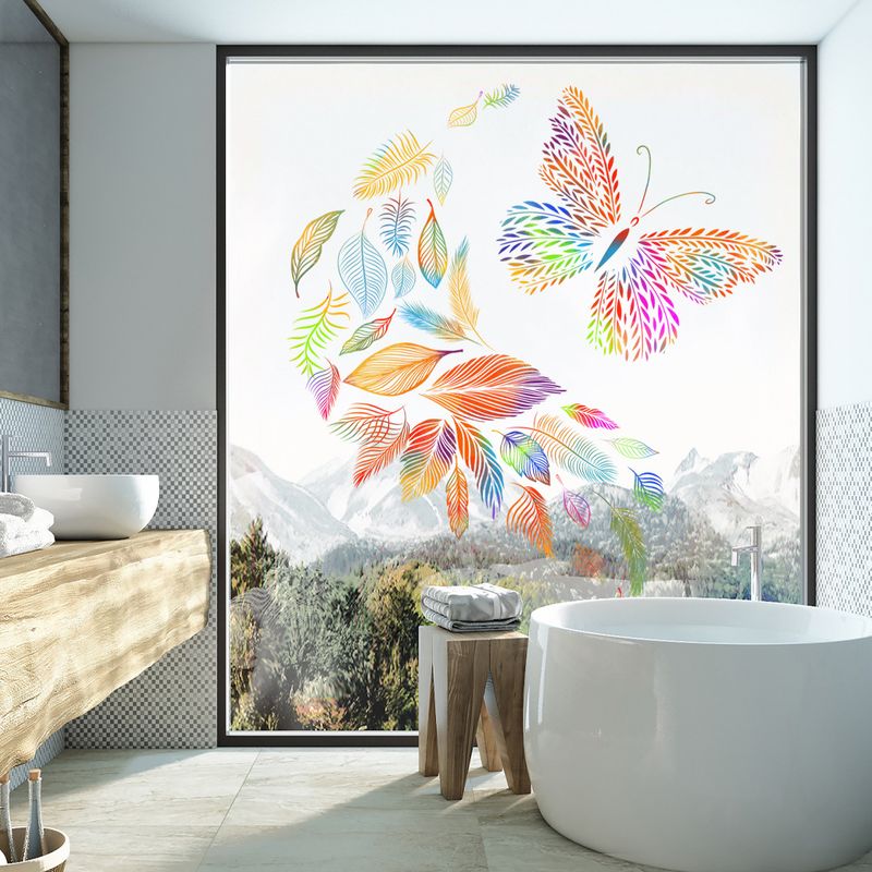 Colorful N1011 Matte PVC Butterfly Dance Plant Skirting Line Wall Stickers_voghion.com