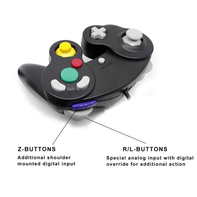 Gamecube kontrollerhez USB vezetékes kézi joystick kompatibilis Nintendo NGC GC kontrollerhez MAC számítógéphez PC gamepad_voghion.com