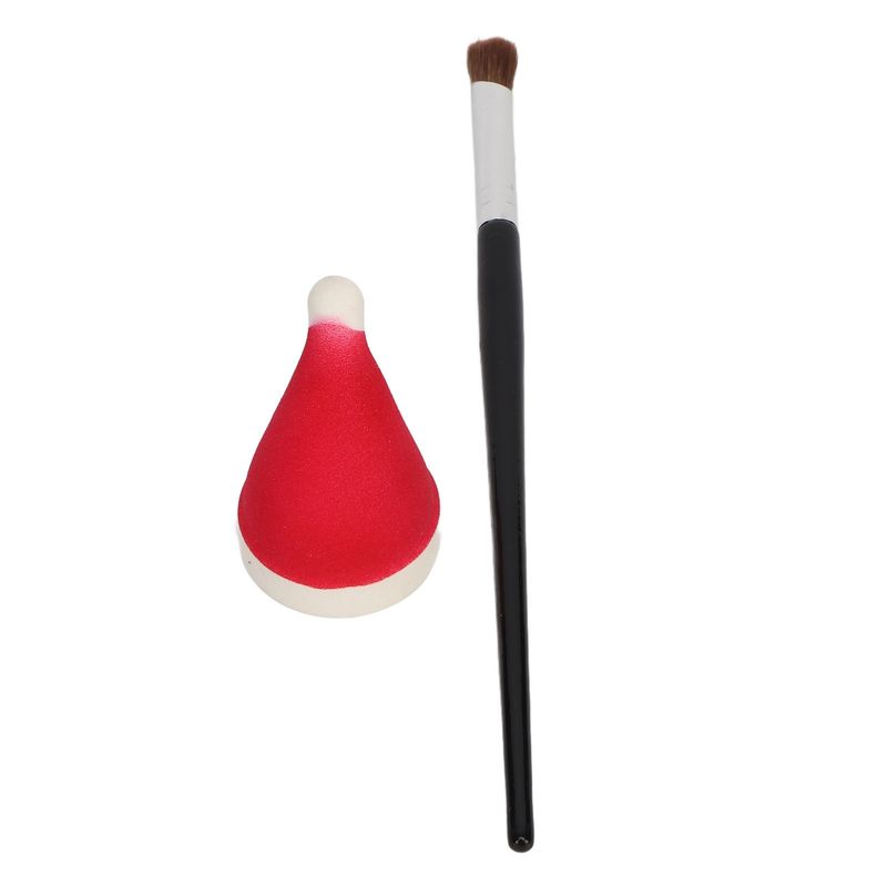 Winkel Pinsel Schwamm Kit Rot Weihnachten Hut Form Make-Up Schwamm Nase Schatten Bru GF0_voghion.com