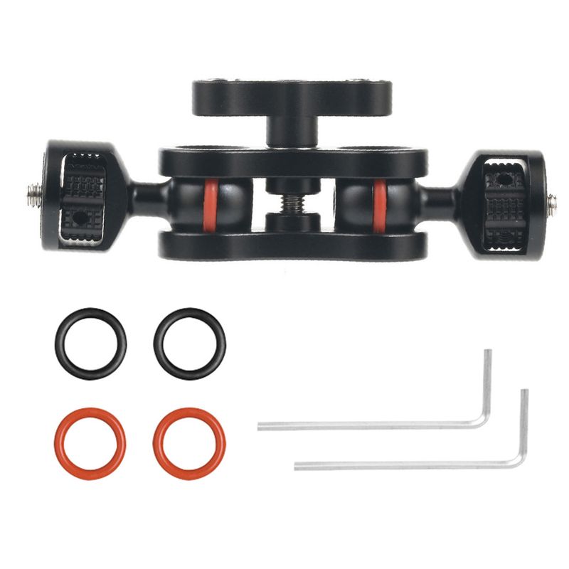 Soporte universal con brazo mágico de doble cabezal, tornillo de 1/4, ajustable 360° para monitor, LED, micrófono, flash, cámara DSLR._voghion.com