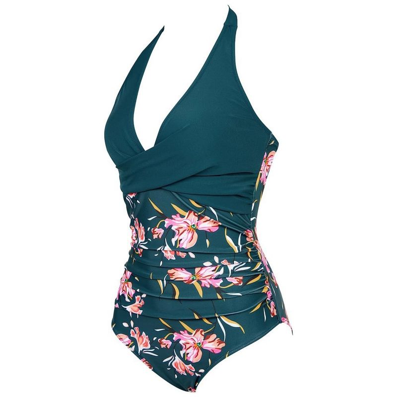 Maillot de bain une pièce moulant à imprimé multicolore pour femme, bikini haut de gamme, maillot de bain pour femme_voghion.com
