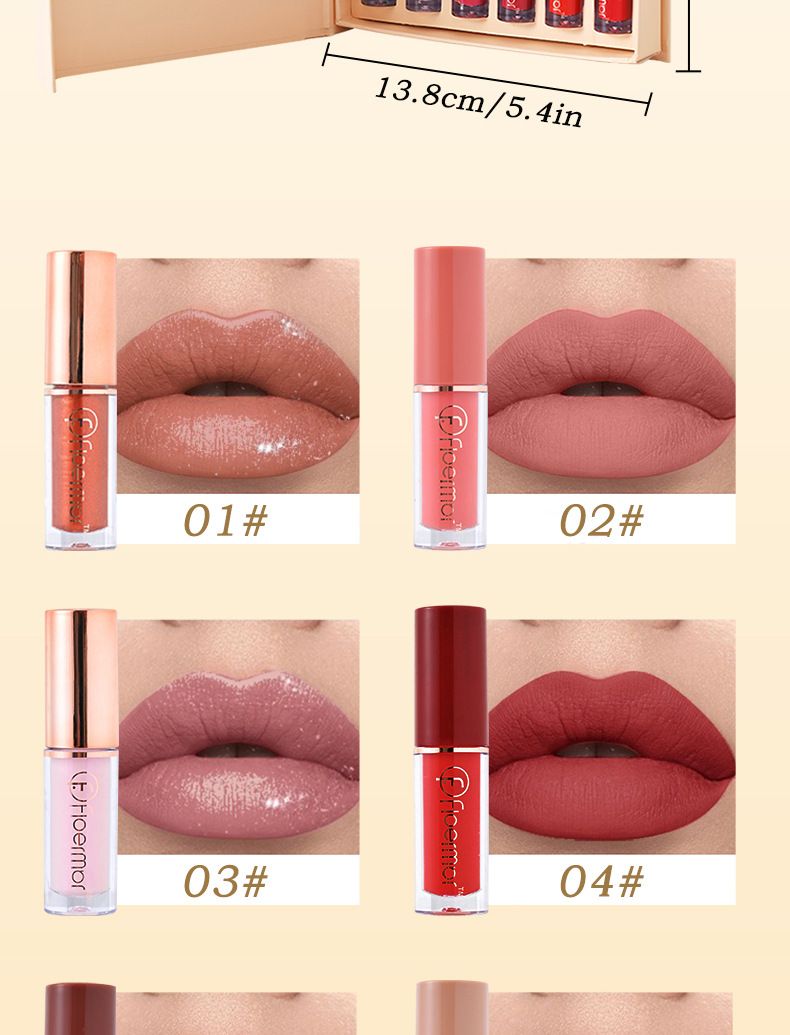 Set di lucidalabbra perlescenti da 12 colori, lucidalabbra opaco, impermeabile, antiaderente, in tazza, rossetto opaco, smalto per labbra_voghion.com