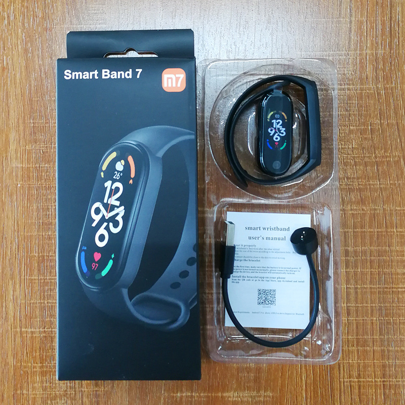 Heart Rate Blood Pressure Bluetooth Step Counter Music Weather Sleep Monitoring M7 Smart Sports Bracelet Watch_voghion.com
