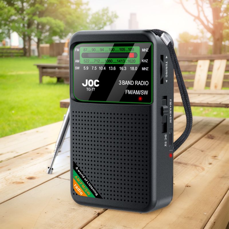 Portable AM/FM/SW Pocket Radio Rechargeable Battery Built-in Speaker With HD Display Screen Mini FM Receiver Radios_voghion.com