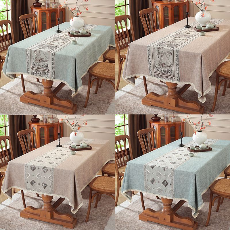 Nuova tovaglia cinese in stile classico, leggera, rettangolare, di lusso, per tavolo da pranzo, tovaglia da caffè_voghion.com