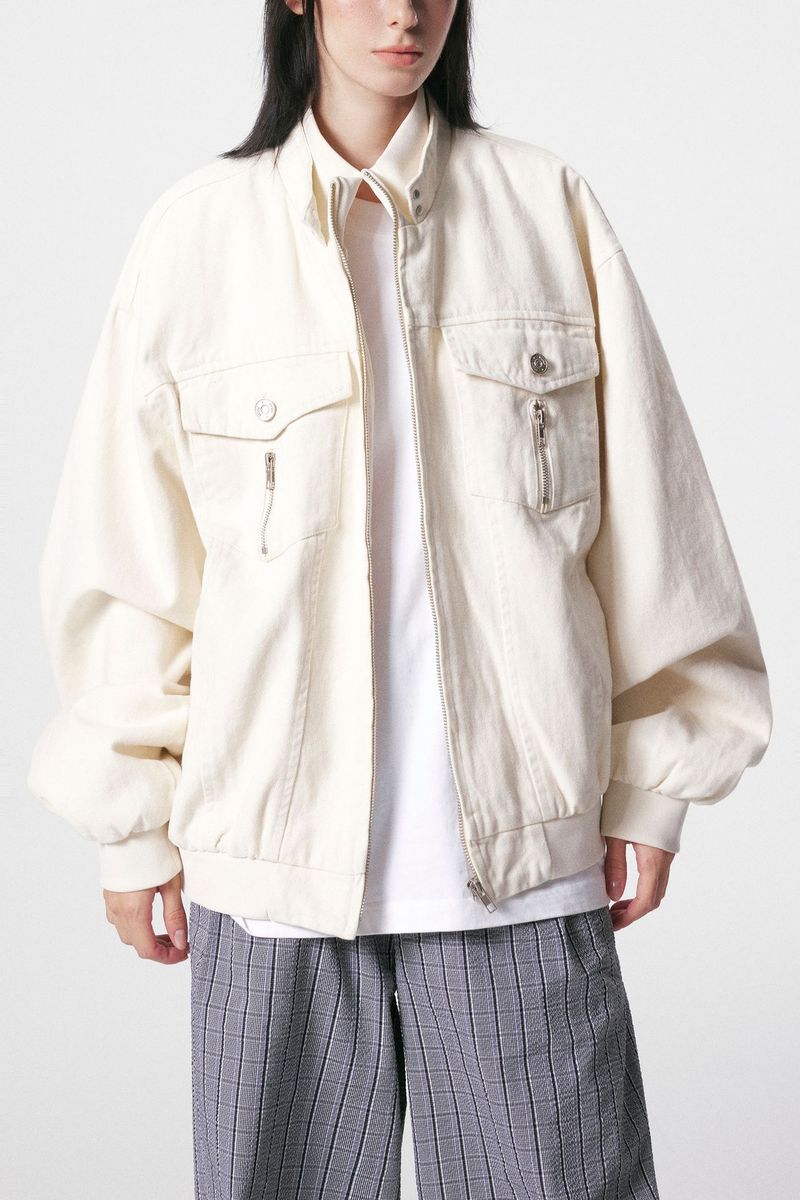 Eon Modish 25 Autumn New American Fashion High Street Personality Split Loose Jacket Coat_voghion.com