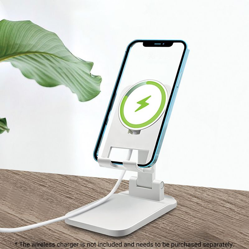 Supporto per caricabatterie wireless universale pieghevole estensibile multiuso per telefono Kunjiuyou per guardare la TV-Nero_voghion.com