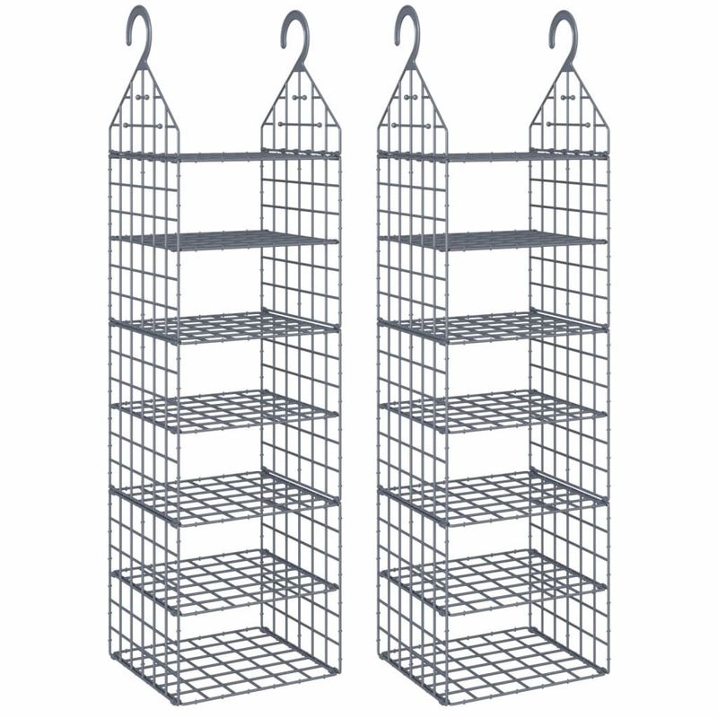 Hanging Closet Organizer with 7 Shelves 2 pcs_voghion.com