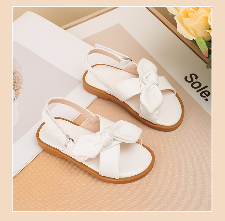 Mother&Kids Infradito Sandali con fiocco incrociato per ragazze Semplici sandali con fibbia a una linea_voghion.com
