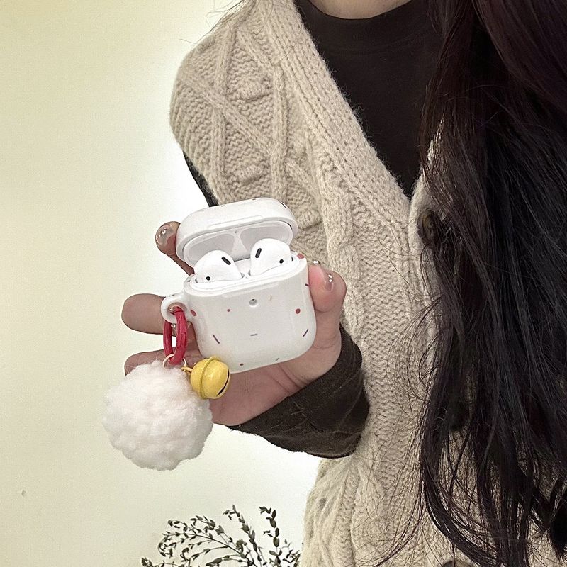 Colorful dots suitable for airpods 3 protective case pro2 Bluetooth 1/2 generation earphone shell fur ball Bell_voghion.com