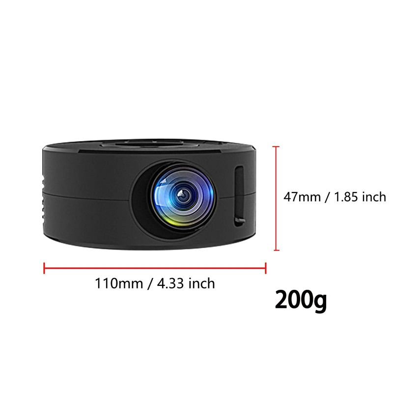 YT200 LED Mobile Video Mini Media Player Kids Gift Cinema Wired Same Screen Home Theater Projector_voghion.com