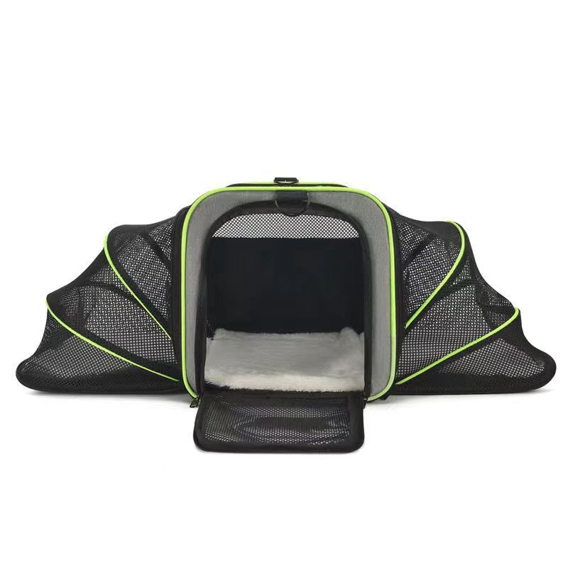 Borsa a tracolla per cani, doppia espansione, grande capacità, per viaggi all'aperto, portatile e traspirante, per gatti_voghion.com