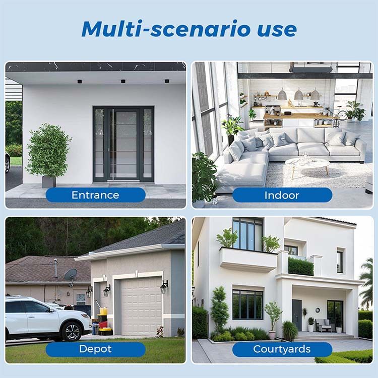 360° 3-Panel Outdoor Security Camera With 5G WiFi, 6MP HD, Full-Color Night Vision, Motion Detection, And Weatherproof Design_voghion.com