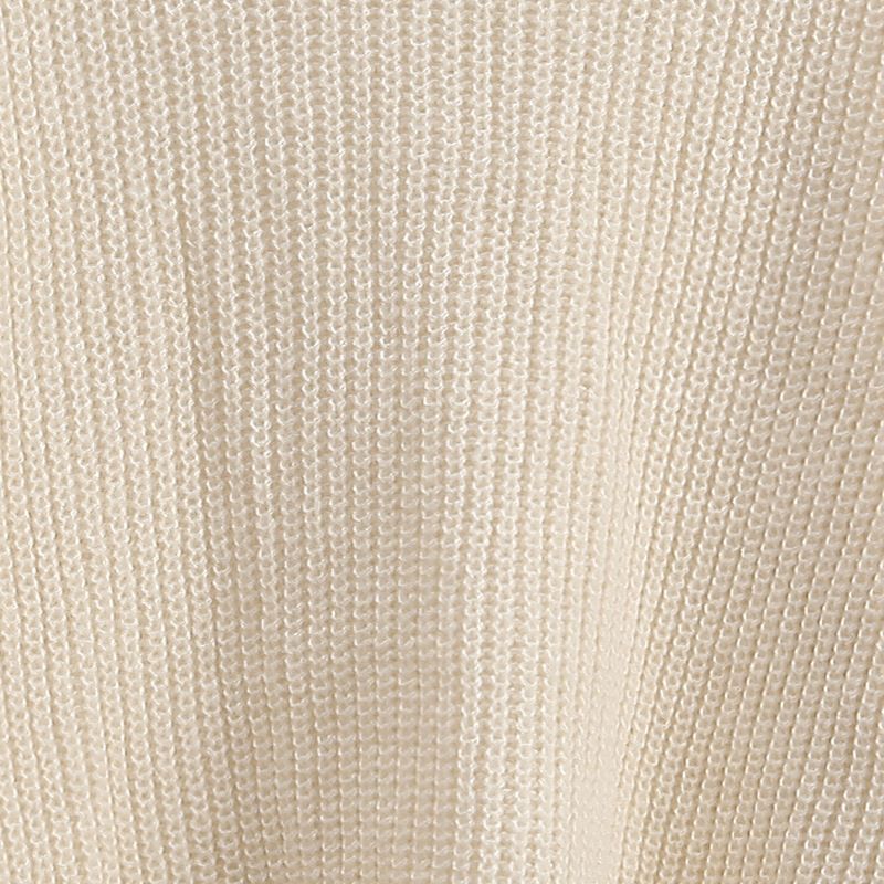 Pull oversize à col montant pour femme – Haut en tricot acrylique doux avec fentes latérales | Pull décontracté d'hiver (blanc/violet/vert)_voghion.com