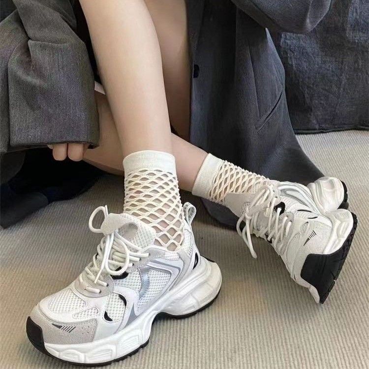 Lightweight Sports Running For Women 2023 Spring New Mesh Campus Style Forrest Gump Dad Versatile Casual Trendy Shoes_voghion.com
