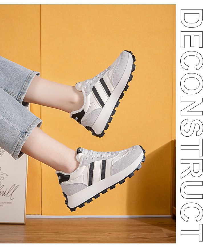 Scarpe da ginnastica da donna con base spessa, scarpe da corsa versatili casual da studente in velluto da donna_voghion.com