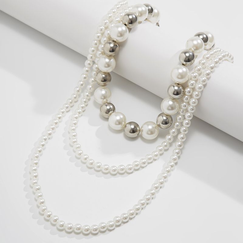Collier Femme Collier Doré Pendentif Collier Bijoux En Or Personnalité Multicouche Perle Ras Du Cou Baroque Exagéré Longue Chaîne De Clavicule_voghion.com