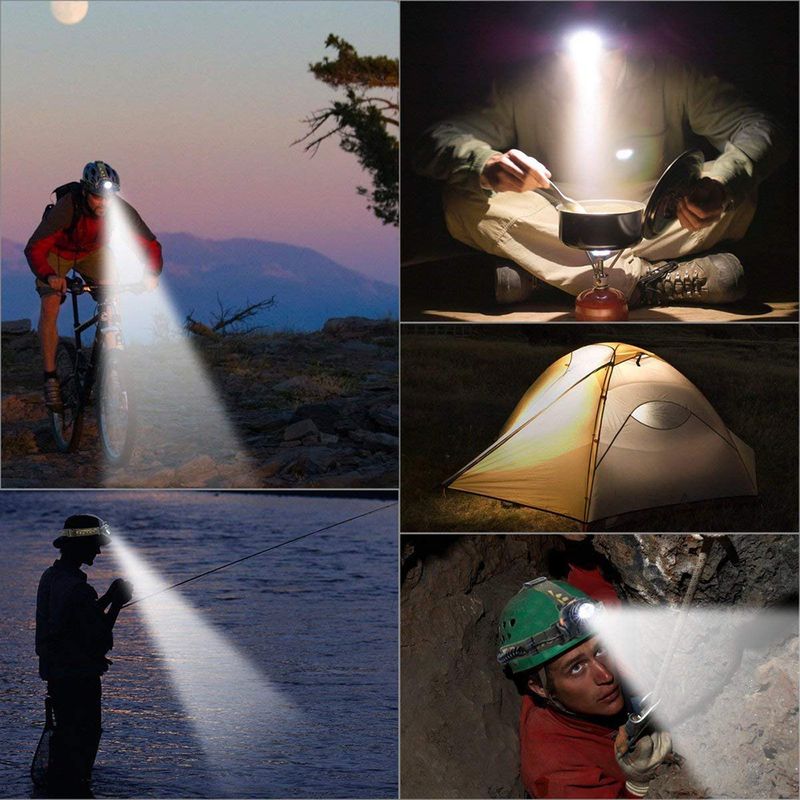 T6 LED Headlamp - 3-Light Rechargeable Head Torch With Zoom, 1000 Lumens For Night Fishing, Camping & Outdoor Activities (Adjustable, Hands-Free)_voghion.com
