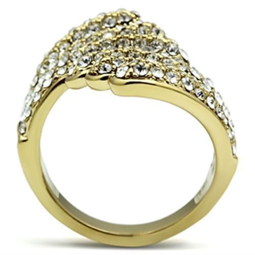 GL284 - IP Gold(Ion Plating) Brass Ring with Top Grade Crystal in Clear_voghion.com
