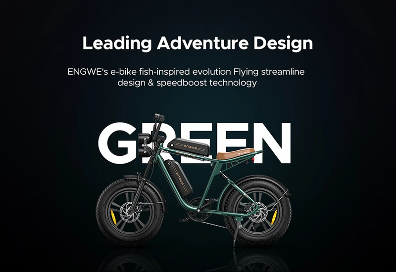 Bicicleta eléctrica todoterreno ENGWE M20 de 20 pulgadas con neumáticos anchos, motor de 750 W, batería dual de 48 V y 26 Ah_voghion.com