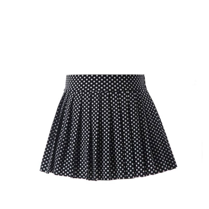 Gonna plissettata super corta con elastico in vita per abbigliamento femminile_voghion.com