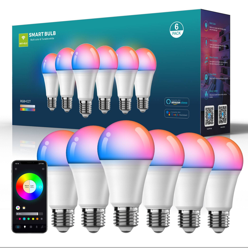 Miglioramento della casa Lampadina LED Bluetooth WIFI Smart Illuminazione dell'atmosfera Scena confortevole e rilassante Regolazione gratuita Lingua intelligente_voghion.com