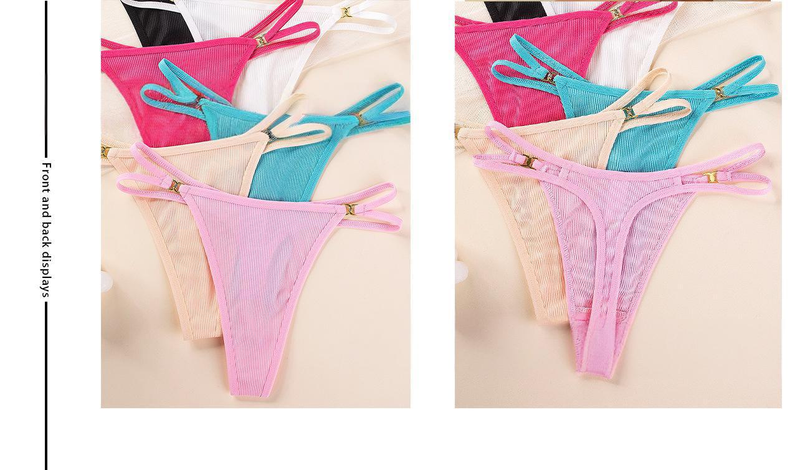 Underwear & Sleepwears Low Waist Thong Multi Color Multi Size Simple Thin Belt Underwear_voghion.com