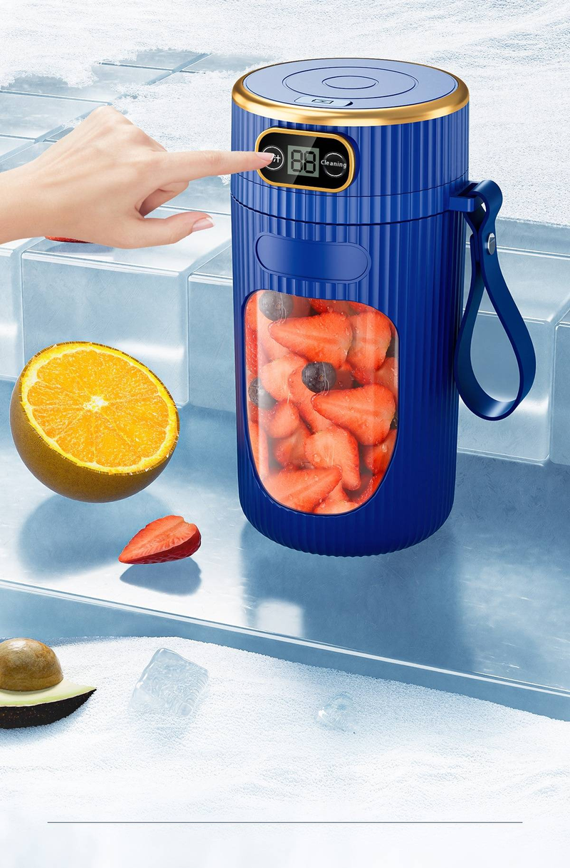 Tragbarer Entsafter-Mixer – Kabelloser, wiederaufladbarer Mini-Entsafter für Zuhause und unterwegs, kompakter und leistungsstarker elektrischer Mixbecher_voghion.com